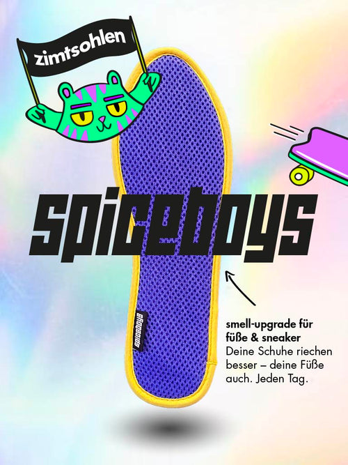 Spice Boys Zimtsohle mit lila 3D-Mesh als Einlegesohle für frische Sneaker